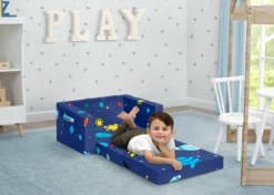 Delta Children Spaceship Cozee Flip Out Chair - 2-in-1 Convertible Chair To Lounger For Kids Kids’ Chairs