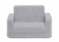 Delta Children Cozee Flip-Out Sherpa 2-in-1 Convertible Chair To Lounger For Kids