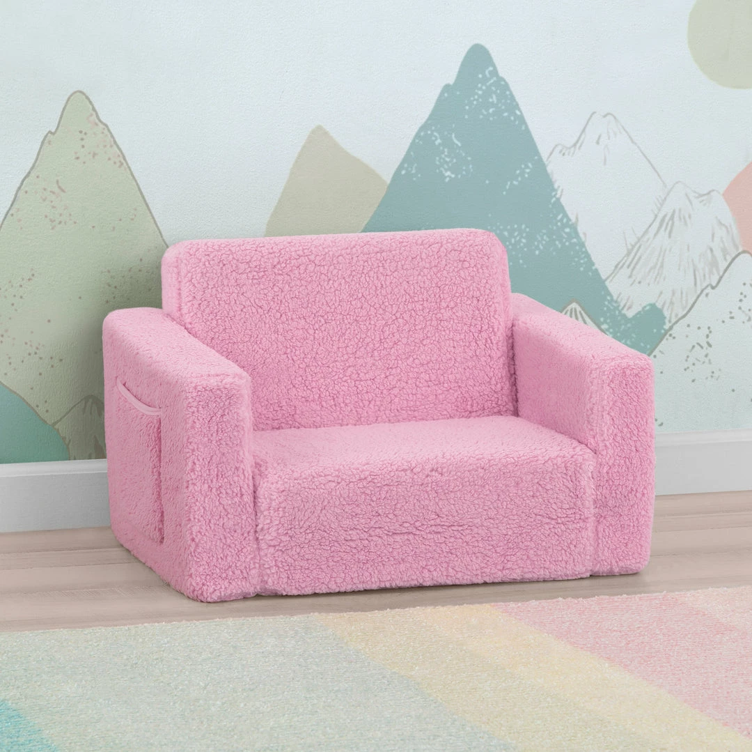 Delta Children Cozee Flip-Out Sherpa 2-in-1 Convertible Chair To Lounger For Kids 17 Delta Children Cozee Flip-Out Sherpa 2-in-1 Convertible Chair To Lounger For Kids