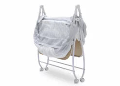 Little Folks By Delta Children Bassinets Twin EZ Fold Ultra Compact Double Bassinet