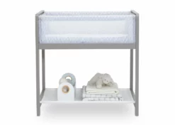 Delta Children Classic Wood Bedside Bassinet Sleeper - Portable Crib With High-End Wood Frame Bassinets