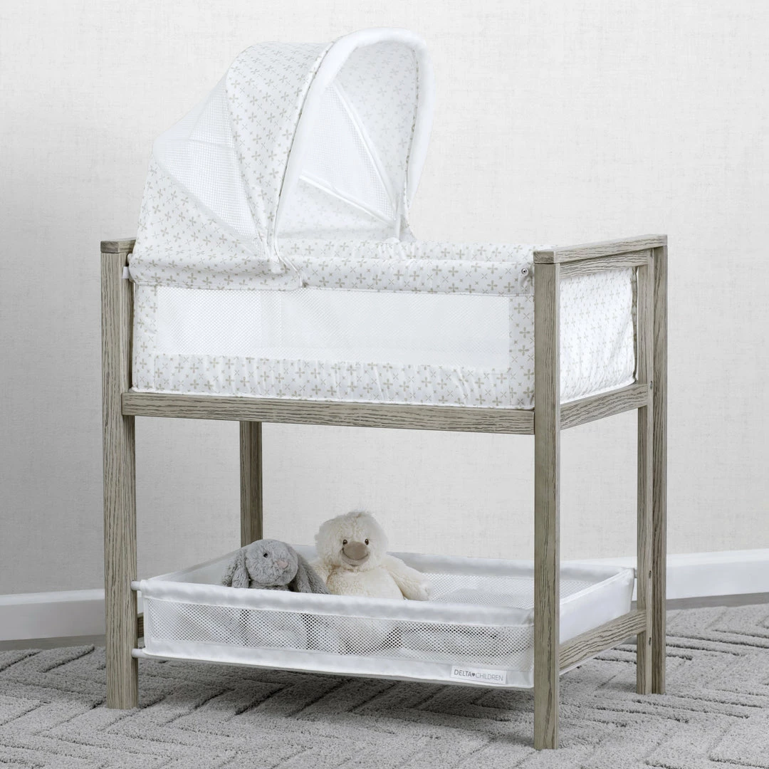 Simmons Kids Bassinets Farmhouse 2-in-1 Wood Bedside Bassinet Sleeper And Changer 3 Simmons Kids Bassinets Farmhouse 2-in-1 Wood Bedside Bassinet Sleeper And Changer