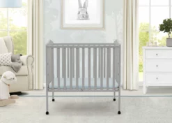 Delta Children Baby Cribs Folding Portable Mini Baby Crib With 1.5-inch Mattress