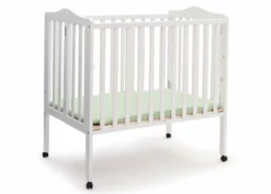 Delta Children Baby Cribs Folding Portable Mini Baby Crib With 1.5-inch Mattress