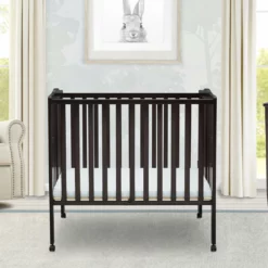 Delta Children Baby Cribs Folding Portable Mini Baby Crib With 1.5-inch Mattress