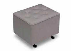 Delta Children Emma Diamond Tufted Nursery Gliding Ottoman