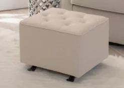 Delta Children Emma Diamond Tufted Nursery Gliding Ottoman