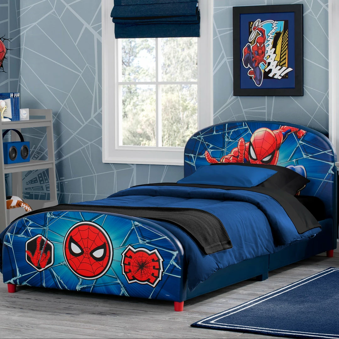 Delta Children Twin Beds & Headboards Spider-Man Upholstered Twin Bed 3 Delta Children Twin Beds & Headboards Spider-Man Upholstered Twin Bed