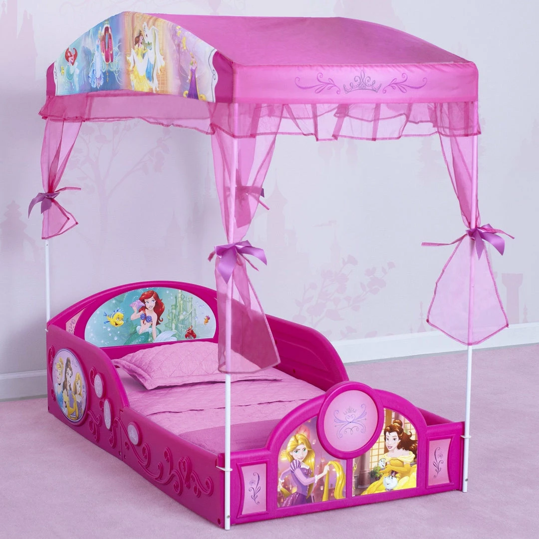Disney Princess Plastic Sleep And Play Toddler Bed With Canopy By Delta Children 7 Disney Princess Plastic Sleep And Play Toddler Bed With Canopy By Delta Children