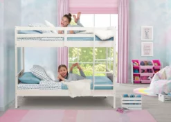 Delta Children What's New Convertible Twin Bunk Bed With Ladder And Guardrails