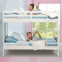 Delta Children What's New Convertible Twin Bunk Bed With Ladder And Guardrails