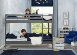 Delta Children What's New Convertible Twin Bunk Bed With Ladder And Guardrails