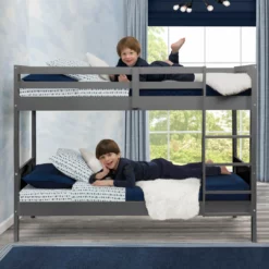 Delta Children What's New Convertible Twin Bunk Bed With Ladder And Guardrails