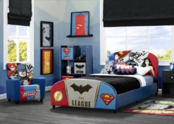 Delta Children DC Comics Justice League Upholstered Twin Bed Twin Beds & Headboards