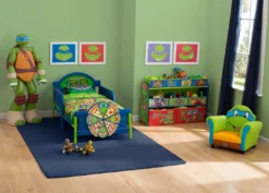 Delta Children Teenage Mutant Ninja Turtles Plastic 3D Toddler Bed Toddler Beds