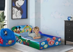 Delta Children Mickey Mouse Interactive Wood Toddler Bed Toddler Beds
