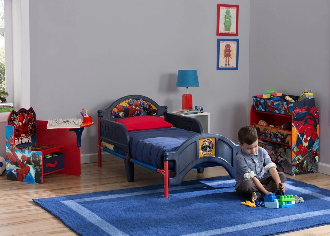 Delta Children Spider-Man Plastic Toddler Bed 4 Delta Children Spider-Man Plastic Toddler Bed