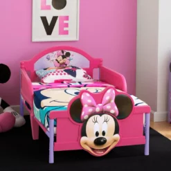Delta Children Toddler Beds Minnie Mouse Plastic 3D Toddler Bed