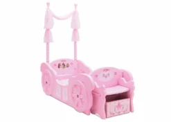 Delta Children Twin Beds & Headboards Princess Carriage Convertible Toddler-to-Twin Bed