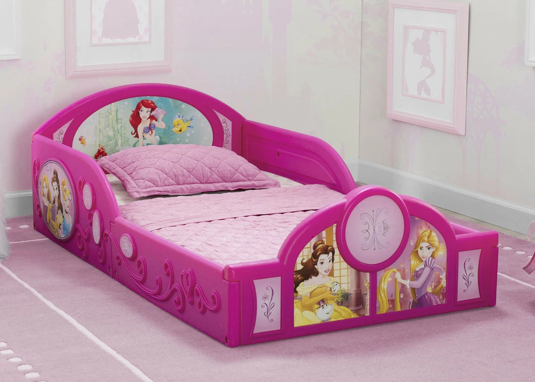 Delta Children Princess Deluxe Toddler Bed With Attached Guardrails Toddler Beds 3 Delta Children Princess Deluxe Toddler Bed With Attached Guardrails Toddler Beds