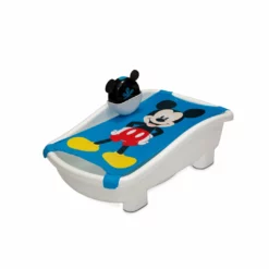 Delta Children Tubs & Bathers Disney Mickey Mouse My First Bubble Bath – 3-in-1 Newborn To Toddler Bathtub With Sling And Bubble Blower