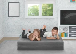 Delta Children Convertible Sofa And Play Set For Kids And Toddlers Modular Foam Couch And Flip Out Lounger With 2 Ottomans Kids’ Chairs