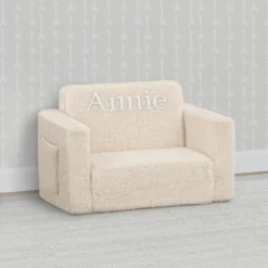 Delta Children Personalized Cozee Flip-Out Sherpa 2-in-1 Convertible Chair To Lounger For Kids What's New