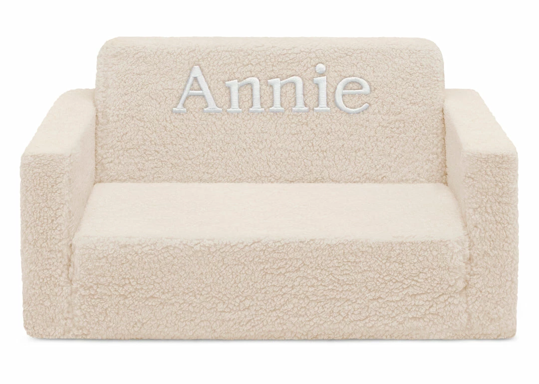 Delta Children What's New Personalized Cozee Flip-Out Sherpa 2-in-1 Convertible Sofa To Lounger For Kids 11 Delta Children What's New Personalized Cozee Flip-Out Sherpa 2-in-1 Convertible Sofa To Lounger For Kids