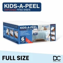 Delta Children Kids-A-Peel Disposable Fitted Sheets, 6-Pack, Waterproof, Breathable Soft Bed Pads That Protect Your Mattress Sheets & Mattress Covers