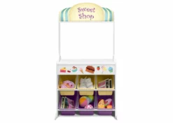 Delta Children What's New Reversible 4-in-1 Pretend Play Center With Chalkboard & Storage