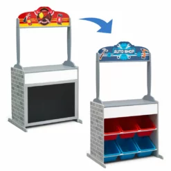 Delta Children Reversible 4-in-1 Pretend Play Center With Chalkboard & Storage What's New