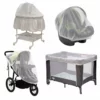 Delta Children 2-Pack Of Universal Mosquito Nets For Strollers, Joggers, Play Yards, Pack ‘n Plays, Infant Cars Seats, Infant Strollers & Bassinets