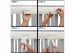 Delta Children Waterproof Fleece Crib Rail Covers/Protectors For Short Side Rails, 2 Pack Baby Cribs