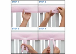 Delta Children Waterproof Fleece Crib Rail Covers/Protectors For Short Side Rails, 2 Pack Baby Cribs