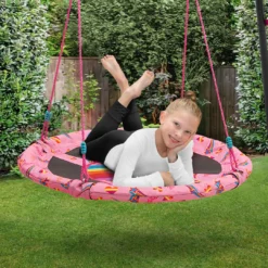 Delta Children Outdoor JoJo Siwa 40-Inch Saucer Swing For Kids 19 Delta Children Outdoor JoJo Siwa 40-Inch Saucer Swing For Kids