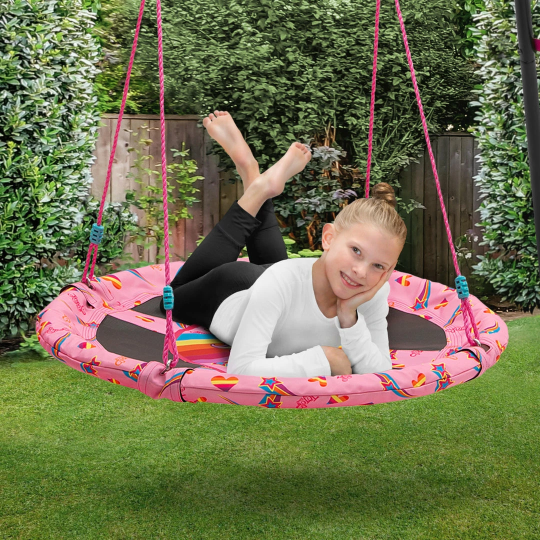 Delta Children Outdoor JoJo Siwa 40-Inch Saucer Swing For Kids 11 Delta Children Outdoor JoJo Siwa 40-Inch Saucer Swing For Kids