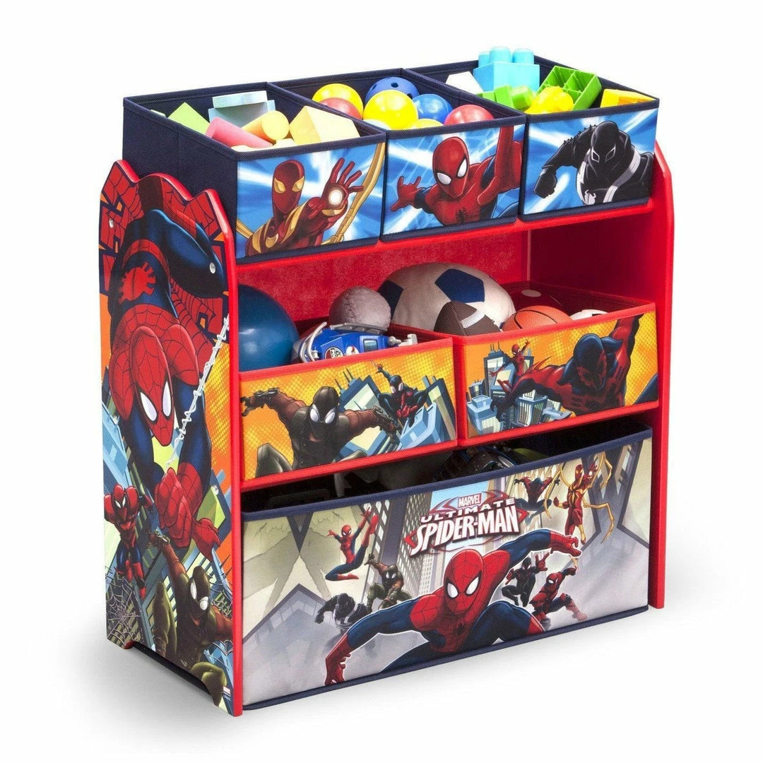 Delta Children Spider-Man Multi-Bin Toy Organizer 10 Delta Children Spider-Man Multi-Bin Toy Organizer