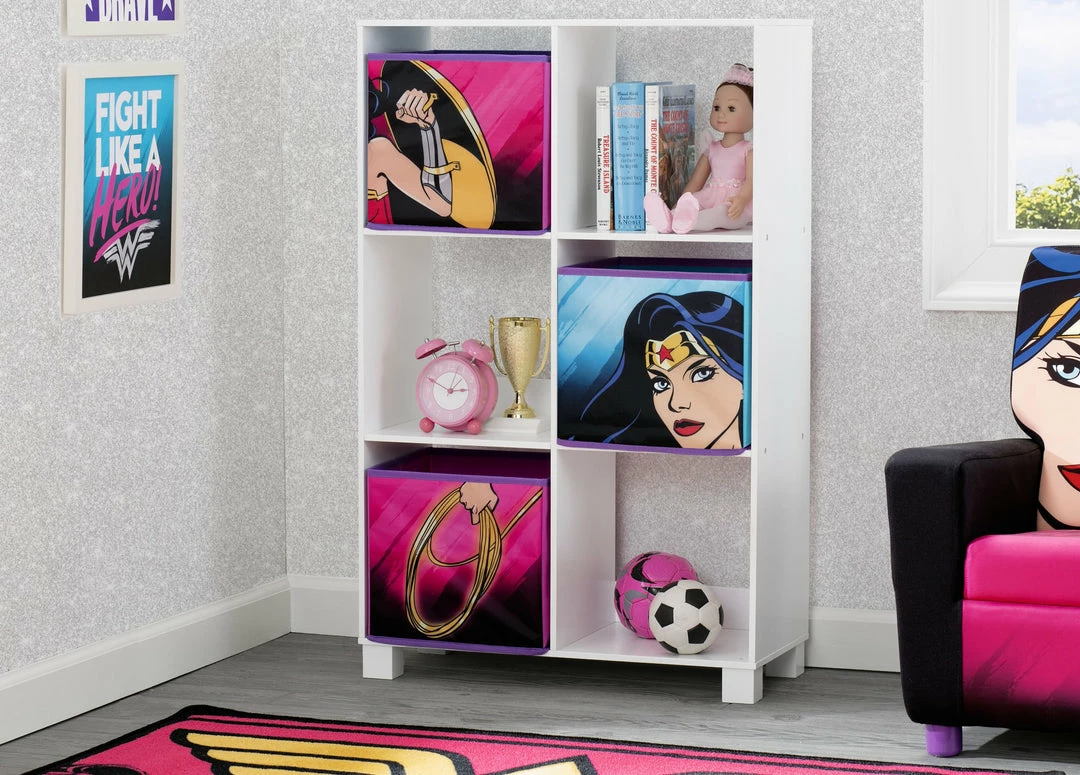 DC Comics Wonder Woman 6 Cubby Deluxe Storage Unit 3 DC Comics Wonder Woman 6 Cubby Deluxe Storage Unit