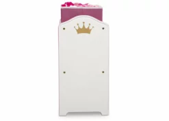 Delta Children Storage Princess Crown Multi-Bin Toy Organizer, White/Pink