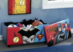 Delta Children Kids’ Chairs Justice League Upholstered Storage Bench For Kids 9 Delta Children Kids’ Chairs Justice League Upholstered Storage Bench For Kids
