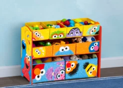 Delta Children Sesame Street Deluxe 9 Bin Design And Store Toy Organizer Storage