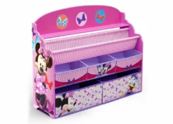 Delta Children Minnie Mouse Deluxe Book & Toy Organizer Storage