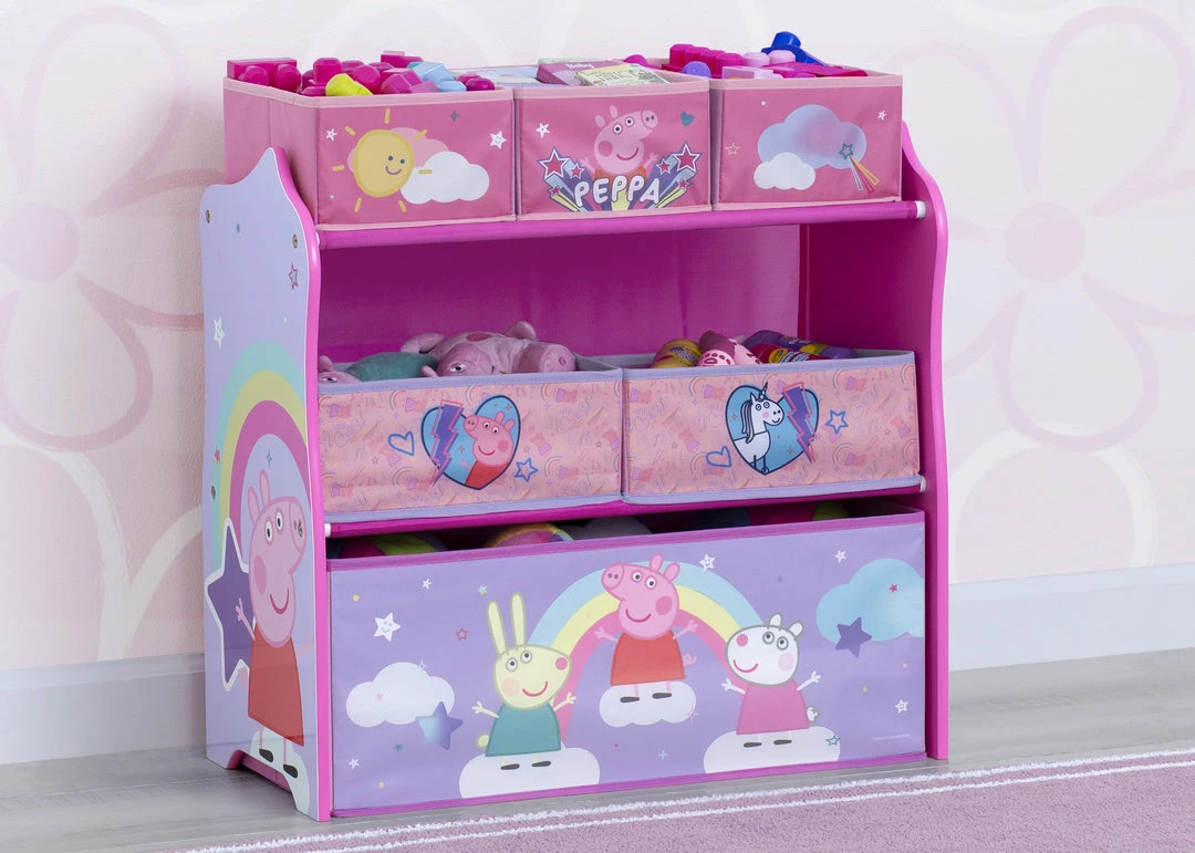 Delta Children Peppa Pig 6 Bin Design And Store Toy Organizer