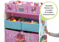 Delta Children Trolls World Tour Design And Store 6 Bin Toy Organizer