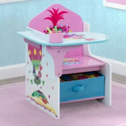 Delta Children Trolls World Tour Chair Desk With Storage Bin