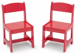 Delta Children Table & Chair Sets MySize Wood Kids Chairs For Playroom (Pack Of 2)