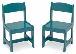 Delta Children Table & Chair Sets MySize Wood Kids Chairs For Playroom (Pack Of 2)
