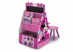 Delta Children Minnie Mouse Deluxe Kids Art Table - Easel, Desk, Stool, Toy Organizer 12 Delta Children Minnie Mouse Deluxe Kids Art Table - Easel, Desk, Stool, Toy Organizer