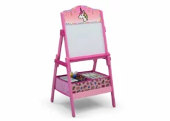 Delta Children Rainbow Dreams Wooden Activity Easel With Storage