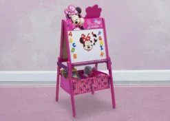 Delta Children Easels Minnie Mouse Wooden Double Sided Activity Easel